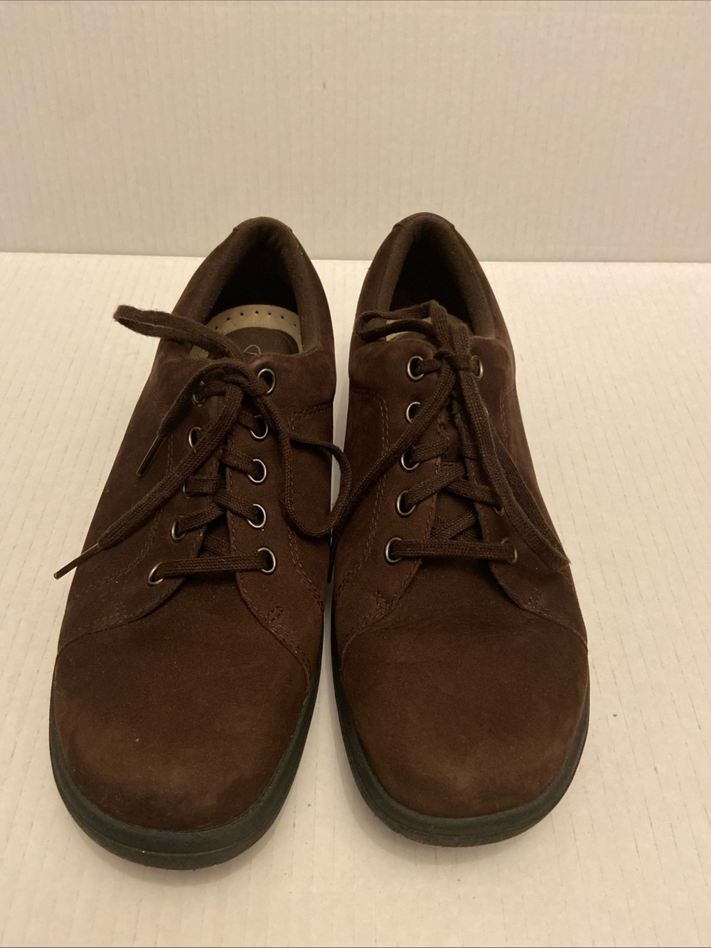 Rockport Women’s Brown Soft Leather Suede Lace Up Walking Comfort Shoes.